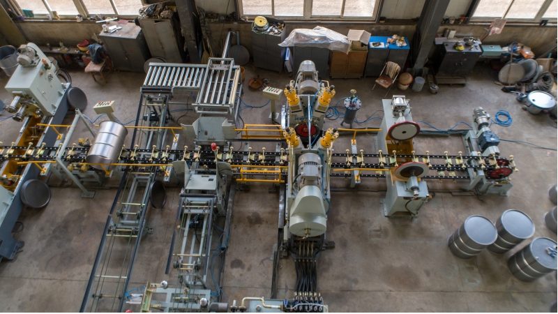 Среднескоростная линия по производству стальных бочек